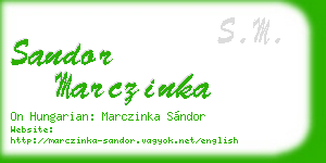 sandor marczinka business card